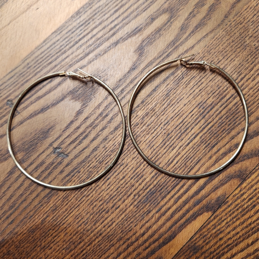 Rustic Hoop Earrings - Picture 2 of 4